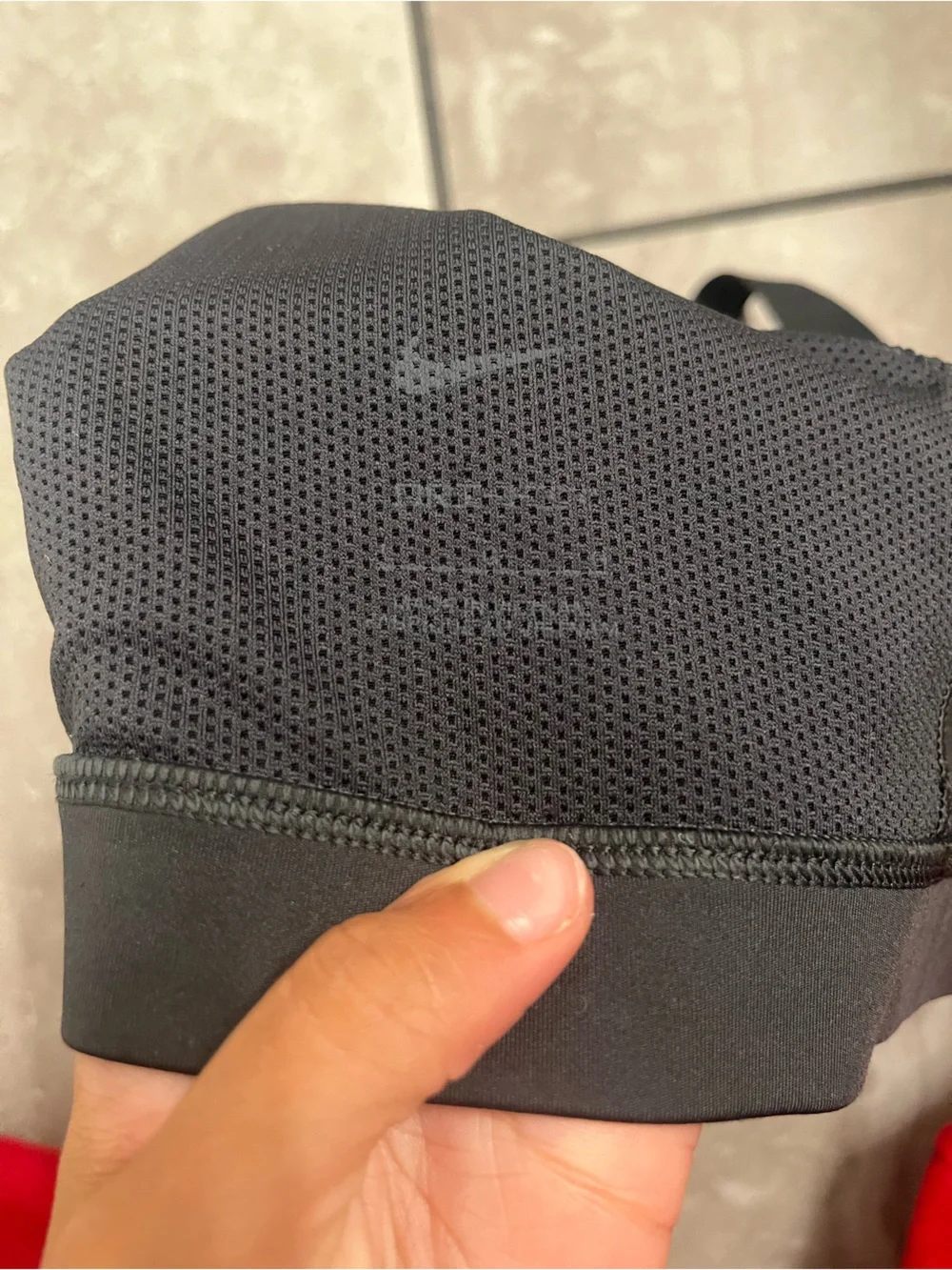 Nike Black Sports Bra with White Swoosh